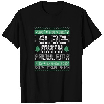 Discover xmass Christmas I Sleigh Math Problems Nerd T-Shirts