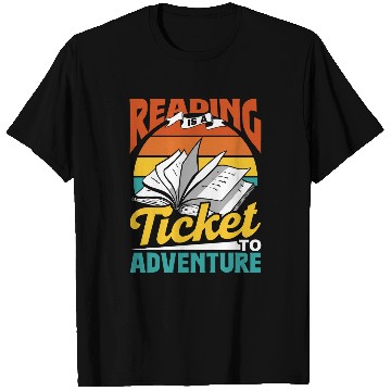 Discover Reading Is A Ticket To Adventure Librarian Books Library T-Shirts
