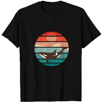 Discover Ocean Animals Orca Whale Retro Art T-Shirts
