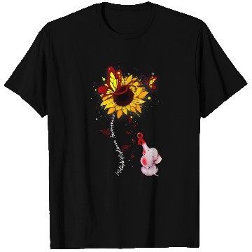Discover Multiple Myeloma Awareness Sunflower Elephant Men Womens T-Shirts