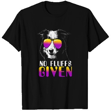 Discover No Fluffs Given Border Collie Sunglasses Cute Dog T-Shirts