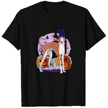 Discover Ibizan Hound Cute Dog Halloween Witch Pumpkin T-Shirts