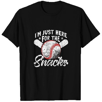 Discover Im just here for the Snacks Pitcher Pitch Catcher Dad 1 T-Shirts