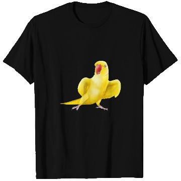 Discover Yellow Indian Ringneck Parrot bird T-Shirts