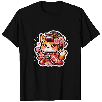Discover Sakura Cherry Blossom 2Geisha Kitty Cat 2Geisha Kitty T-Shirts
