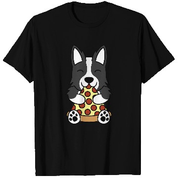 Discover Pizza Border Collie Dog T-Shirts