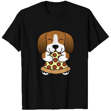 Discover Pizza Basset Hound Dog T-Shirts