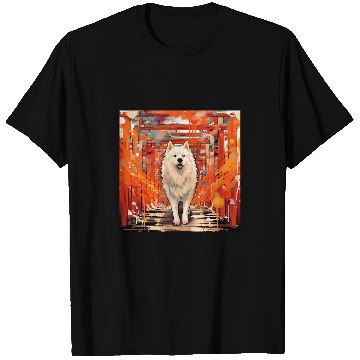 Discover Samoyed Torii Gates Funny Dog Japan T-Shirts