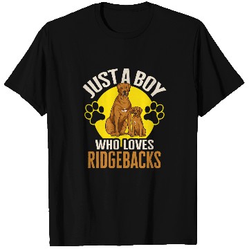 Discover Rhodesian Ridgeback Just A Boy Who Loves Ridgebacks Dog T-Shirts
