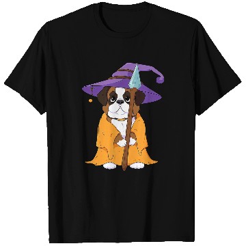 Discover Saint Bernard Wizard Funny Dog Magic T-Shirts