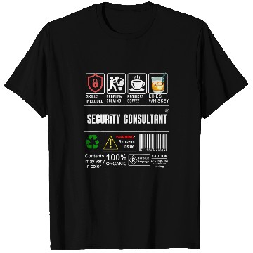 Discover Security Consultant Packaging Handling Coffee Whiskey T-Shirts