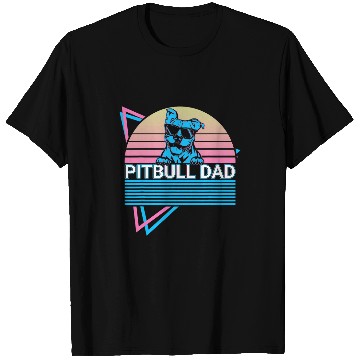 Discover Pitbull Dad Pit Bull Retro T-Shirts