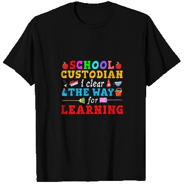 Discover School Custodian Clear Trail Learning Janitor Funny Gift 21 T-Shirts