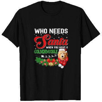 Discover Bears Funny Goldendoodle With Santa Hat Beard Christmas Tee T-Shirts