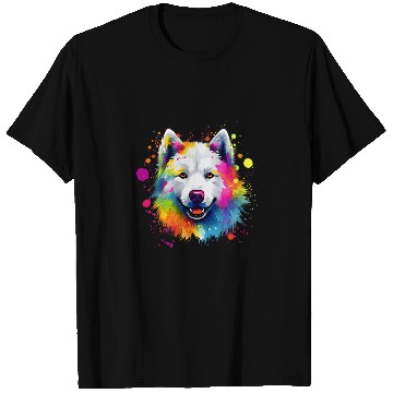 Discover Samoyed Lovers Colorful Pop Art Samoyed Dog T-Shirts