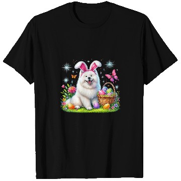 Discover Samoyed dog Easter egg basket tee adorable combo T-Shirts