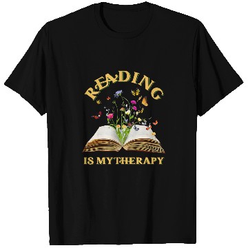 Discover Reading Is My Therapy Books Bibliophile Librarian T-Shirts