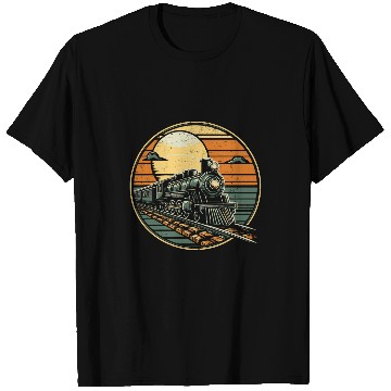 Discover Train Operator Locomotive Steam Engine Railroad Vintage T-Shirts