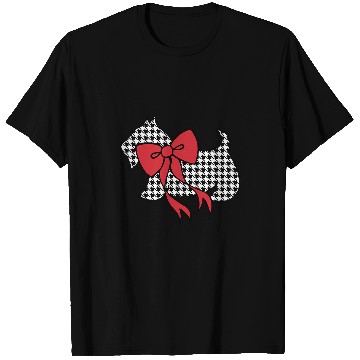 Discover Dog Scottish Terrier Christmas Houndstooth Scottish Terrier T-Shirts