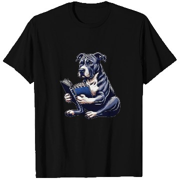 Discover Pitbull Dog Reading Book Puppy Lover Reader T-Shirts