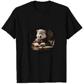 Discover Samoyed English Gentleman Funny Dog Victorian T-Shirts