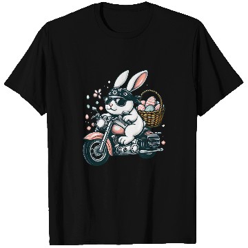 Discover Motorcycle Bunny Easter Biker Eggs T-Shirts