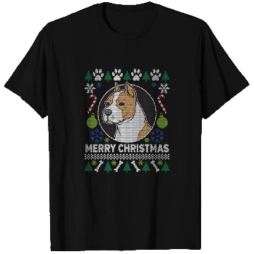 Discover Pit Bull Amstaff Ugly Christmas Tacky xmass Gift Idea T-Shirts