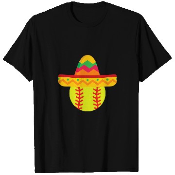 Discover Sombrero Softball Cinco De Mayo Softball Player T-Shirts