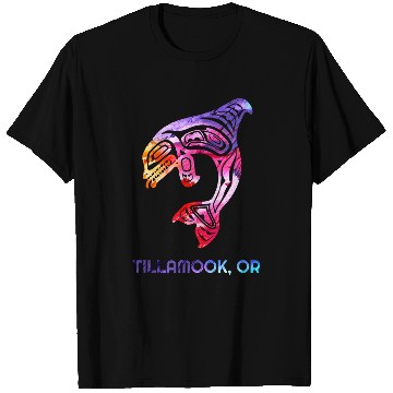 Discover Tillamook Oregon Native American Orca Killer Whale T-Shirts