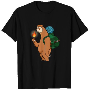 Discover Sloth Camping Wildlife Hiking Mountains T-Shirts