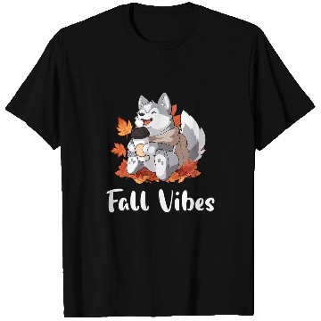Discover Husky Fall Vibes Funny Dog Pumpkin Spice Latte T-Shirts
