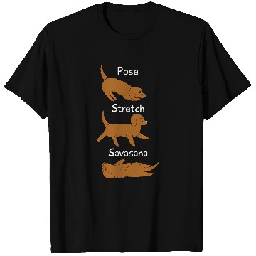 Discover Pose Stretch Savasana Goldendoodle Dog T-Shirts