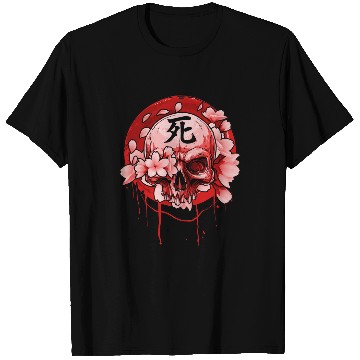 Discover Japanese Aesthetic Skull and Roses Japan Goth T-Shirts