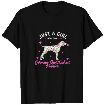 Discover Just a Girl who Loves German Shorthaired Pointer 2 T-Shirts