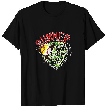 Discover summer nights ballfield lights softball baseball mom life T-Shirts
