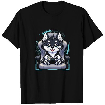 Discover Pomsky Playing Video Games Gamer Pomsky T-Shirts