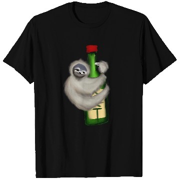 Discover Sloth Climbing Soju Bottle T-Shirts