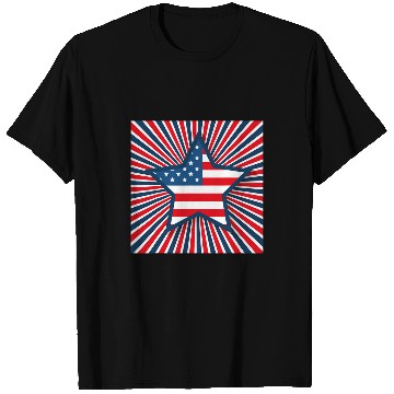 Discover Red White And Blue Decorative Star T-Shirts