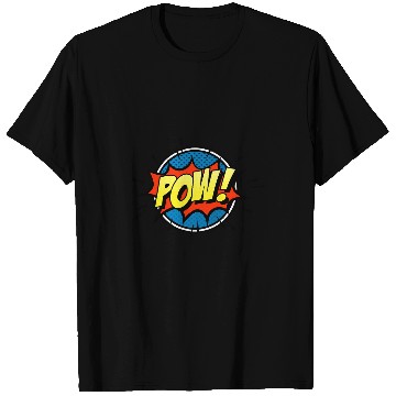 Discover POW Cool Comic Strip Text Bubble Pop Art Comic Book Nerd Set T-Shirts