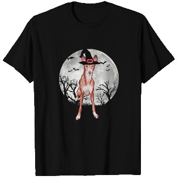 Discover Scary Ibizan Hound Dog Witch Hat Halloween T-Shirts
