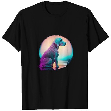 Discover Weimaraner Japanese Retro Synthwave T-Shirts
