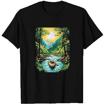 Discover Kayaking Kayak Canoe Nature Canoeing Paddling T-Shirts