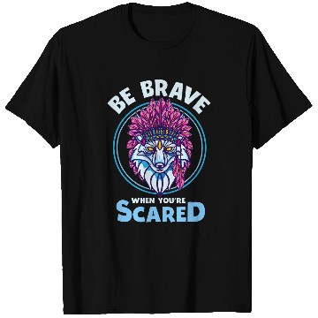 Discover Inspirational Native American White wolfs Art T-Shirts