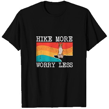 Discover Hike More Worry Less Basenji Graphic Hiking T-Shirts