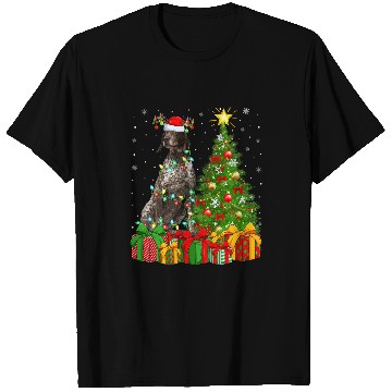 Discover Lighting xmass Tree German Shorthaired Pointer Dog Christmas T-Shirts