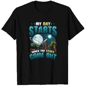 Discover Stargazing Telescope Future Astronomer Astronomy 1 T-Shirts