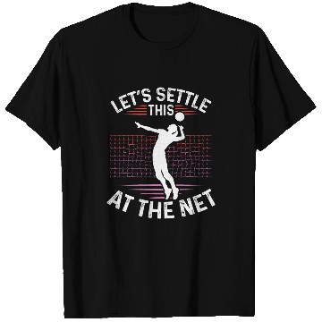 Discover Lets Settle This At The Net Volleyball Player Backprint T-Shirts