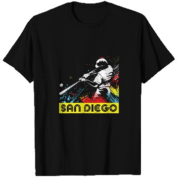 Discover San Diego Baseball Pop Art Style Baseball Fans T-Shirts