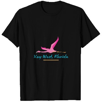 Discover Key West Florida Art Deco Flamingo Design T-Shirts