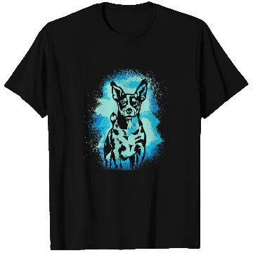 Discover Jack Russel Paint Blue Design Dog Mom Dad T-Shirts